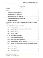 Một số giải pháp nhằm nâng cao hiệu quả hoạt động marketing tại khách sạn lenid hà nội 