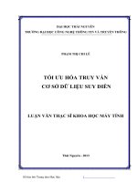 Tối ưu hóa truy vấn cơ sở dữ liệu suy diễn 