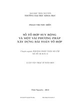 Số tổ hợp suy rộng và một vài phương pháp xây dựng bài toàn tổ hợp 