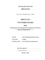 Giải pháp nâng cao chất lượng dịch vụ nhà hàng la cheminee tại khách sạn pullman hà nội 