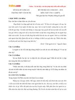 Đề thi học kỳ I môn Ngữ văn lớp 11 trường THPT Tân Hưng, Long An năm học 2015 - 2016