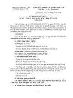 KẾ HOẠCH TUẦN LỄ HỌC TẬP SUỐT ĐỜI