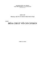 Chất thải nguy hại ngành hóa chất vô cơ cơ bản