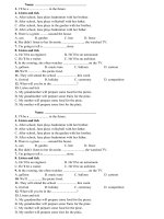 Đề thi trường phần nghe IOE lớp 5 có track nghe