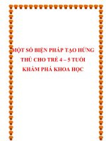 Một số biện pháp tạo hứng thú cho trẻ 4 5 tuổi khám phá khoa học 