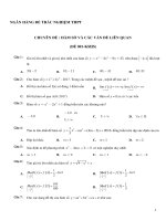 800 câu hỏi và bài tập Trắc nghiệm Hàm số và các vấn đề liên quan