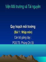 Quy hoạch môi trường   nhập môn