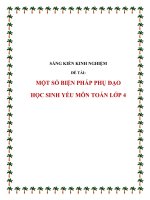 Một số biện pháp phụ đạo học sinh yếu môn toán lớp 4 