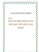 Một số biện pháp giúp trẻ học tốt môn tạo hình 