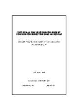 LUẬN văn THẠC sĩ   THỰC HIỆN AN SINH xã hội CHO CÔNG NHÂN nữ ở các KHU CÔNG NGHIỆP TỈNH ĐỒNG NAI HIỆN NAY