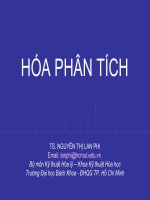 CHƯƠNG 2 CÁC KHÁI NIỆM VÀ ĐỊNH LUẬT CƠ BẢN TRONG HÓA PHÂN TÍCH