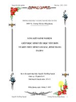 Giúp học sinh yếu học tốt hơn về kiến thức hình tam giác, hình thang ở lớp 5 