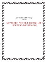 Một số biện pháp giúp học sinh lớp 5 đọc đúng, đọc diễn cảm 