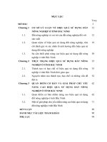 LUẬN văn THẠC sĩ KINH tế CHÍNH TRỊ   HIỆU QUẢ sử DỤNG đất NÔNG NGHIỆP ở TỈNH bắc NINH HIỆN NAY