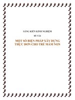 Một số biện pháp xây dựng thực đơn cho trẻ mầm non 