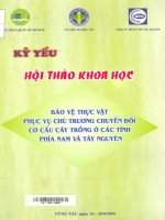 bảo vệ thực vật trong cơ cấu chuyển đổi cây trồng ở tây nguyên