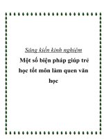 Một số biện pháp giúp trẻ học tốt môn làm quen văn học 