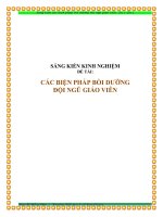 Các biện pháp bồi dưỡng đội ngũ giáo viên 