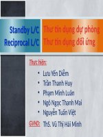 Thư tín dụng dự phòng và Thư tín dụng đối ứng