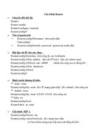 Câu lệnh Cấu hình router trong Cisco