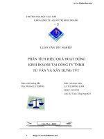 bao cao tn phan tich hieu qua hoat dong kinh doanh tai cong ty tnhh tu van va xay dung tvt