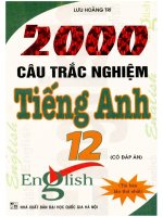 Câu hỏi trắc nghiệm tiếng anh 12 có đáp án p1 