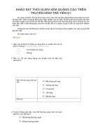 Đề xuất bảng hỏi nghiên cứu marketing