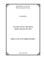 Giải đoán hàm ý hội thoại trong truyện kể lớp 4 