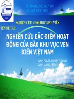 Bài thuyết trình nghiên cứu đặc điểm hoạt động của bão khu vực ven biển việt nam