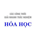 Các công thức giải nhanh trắc nghiệm hóa học THPT 2017 Nguyễn Đình Độ