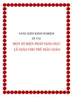 Một số biện pháp gd lễ giáo cho trẻ mẫu giáo 
