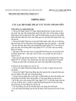 Thông báo tuyển thành viên CLB