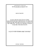 Sử dụng phương pháp thuyết trình theo hướng phát huy tính tích cực của sinh viên trong dạy học môn những nguyên lý cơ bản của chủ nghĩa mác–lê nin ở các trường CDĐH tỉnh thái nguyên