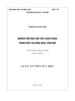 Nghiên cứu hiệu quả của laser diode trong điều trị răng nhạy cảm ngà