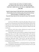 Đánh giá hiệu quả công tác phòng chống giun truyền qua đất tại các trường tiểu học tỉnh Thừa Thiên Huế sau 04 năm can thiệp biện pháp