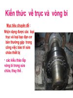 Bài giảng trục và vòng bi trong cán thép