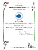 công nghệ chế biến và kiểm soát chất lượng trà matcha