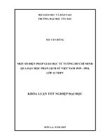 Một số biện pháp giáo dục tư tưởng Hồ Chí Minh qua dạy học phần lịch sử Việt Nam 1919 - 1954, lớp 12 THPT