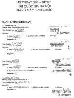 kĩ thuật casio trắc nghiệm