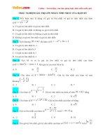 Bài tập trắc nghiệm giá trị lớn nhất, nhỏ nhất của hàm số (Có đáp án)
