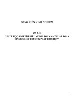 GIẢNG DẠY THUẬT TOÁN VÀ BÀI TOÁN BẰNG NHIỀU PHƯƠNG PHÁP KHÁC NHAU