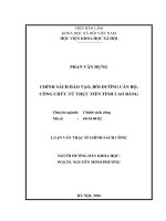 Chính sách đào tạo, bồi dưỡng cán bộ, công chức từ thực tiễn tỉnh cao bằng 