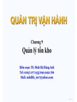 Các mô hình tồn kho cơ bản