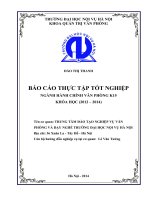 CHUYÊN ĐỀ THỰC TẬP: SOẠN THẢO VĂN BẢN VÀ PHÂN LOẠI VĂN BẢN QUẢN LÝ CỦA Trung tâm Đào tạo nghiệp vụ văn phòng và Dạy nghề