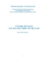 Giáo trình văn học dân gian các dân tộc thiểu số việt nam phần 1   TS  nguyễn thị việt hương 