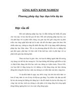 Sáng kiến kinh nghiệm   phương pháp dạy học dựa trên dự án 