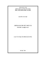 Chính sách thu hút nhân tài ở nước ta hiện nay