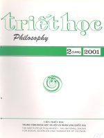 Tạp chí triết học số 2 (120), tháng 4   2001 