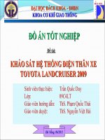 Đồ án về hệ thống điện trên xe landcruiser ( kèm bản vẽ)