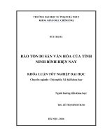 Bảo tồn di sản văn hóa của tỉnh ninh bình hiện nay 